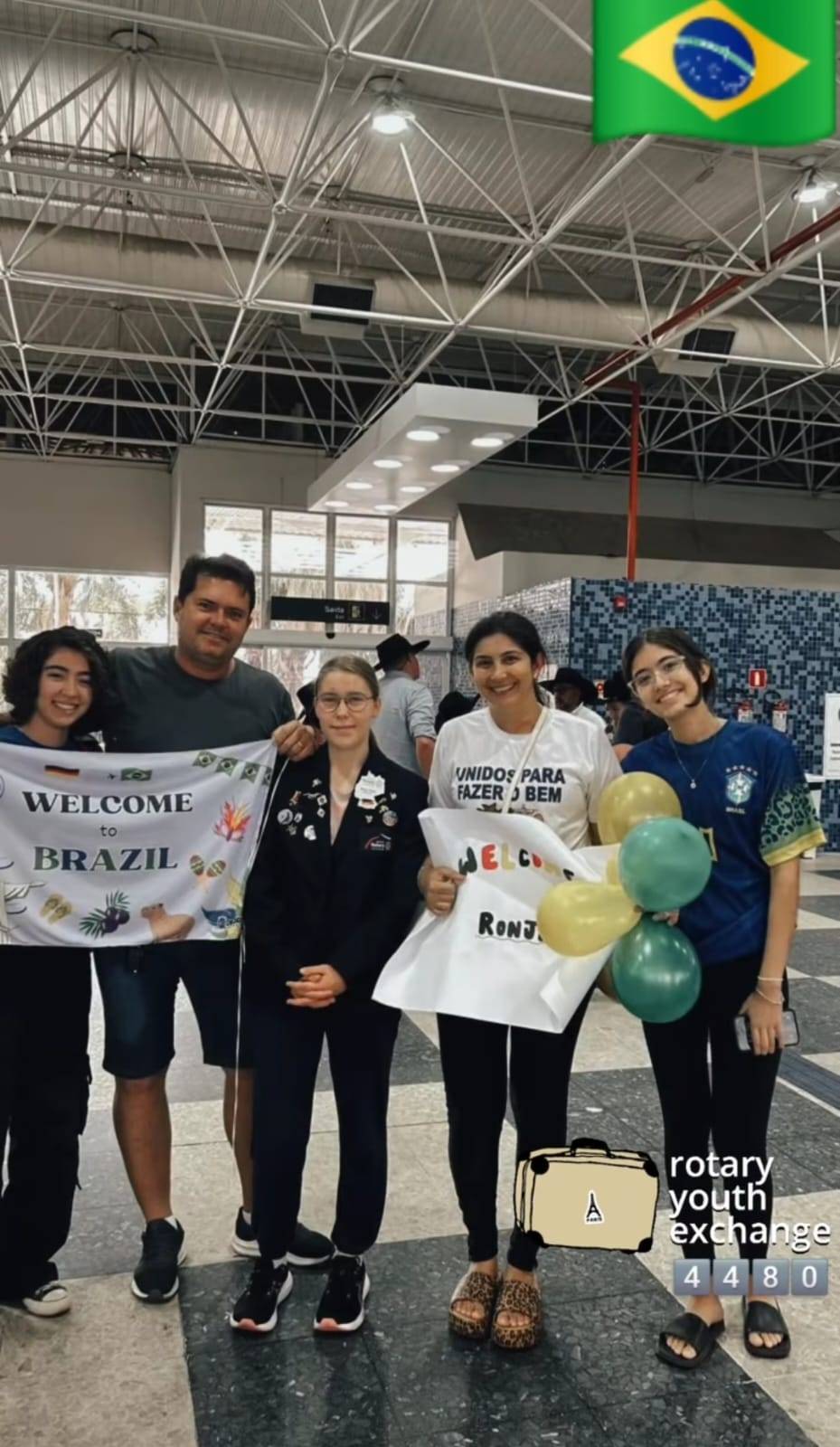 Intercambista Ronj, da Alemanha chega a Tanabi para realizar seu ano de intercâmbio