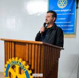 Presidente do ano rotário 25/26 do Rotary CLub de Jandaia do Sul, Adílson Cortez, na reunião do dia 3 de junho no Rotary Club de Apucarana