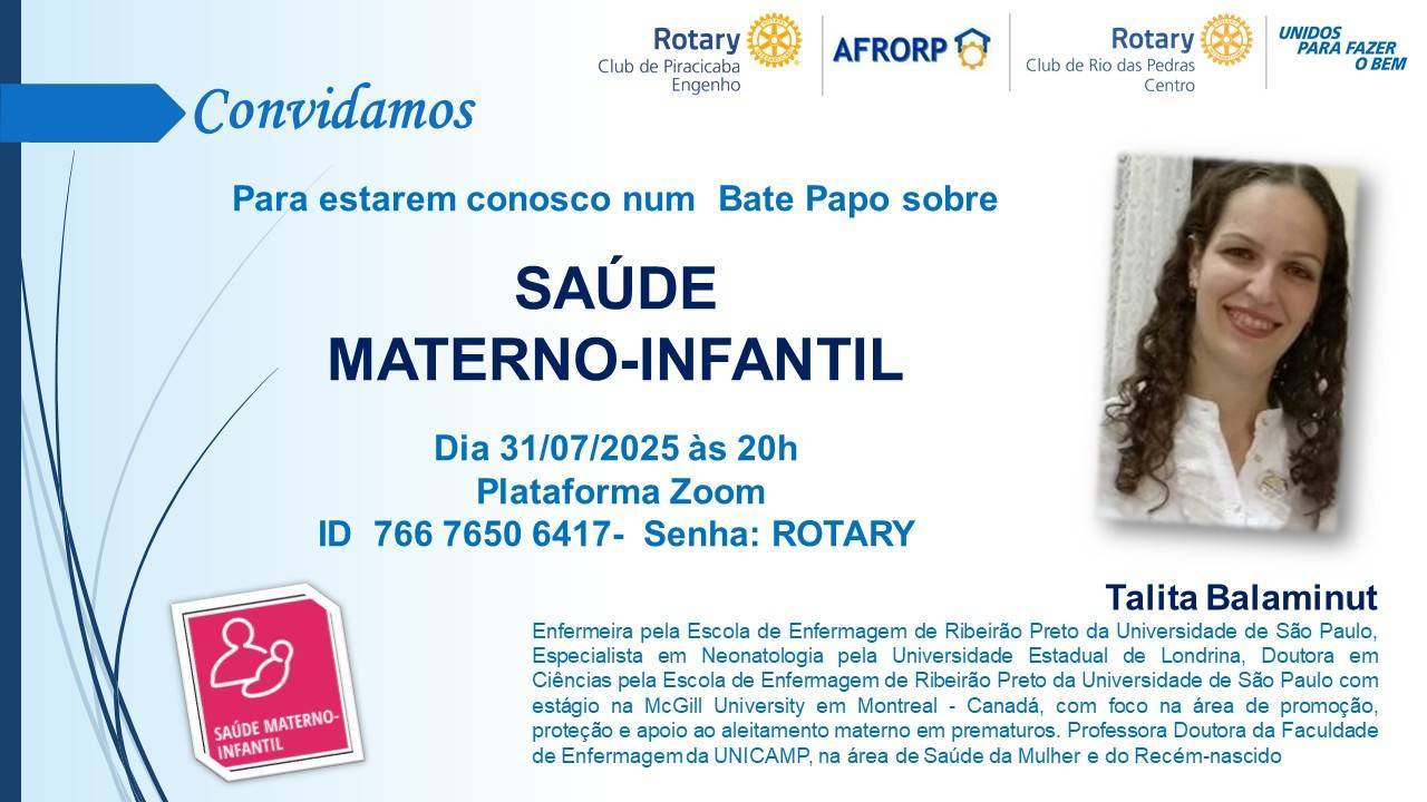 REUNIÃO CONJUNTA RC RIO DAS PEDRAS CENTRO - RC DE PIRACICABA-ENGENHO  - MÊS DA AMAMENTAÇÃO AGOSTO DOURADO