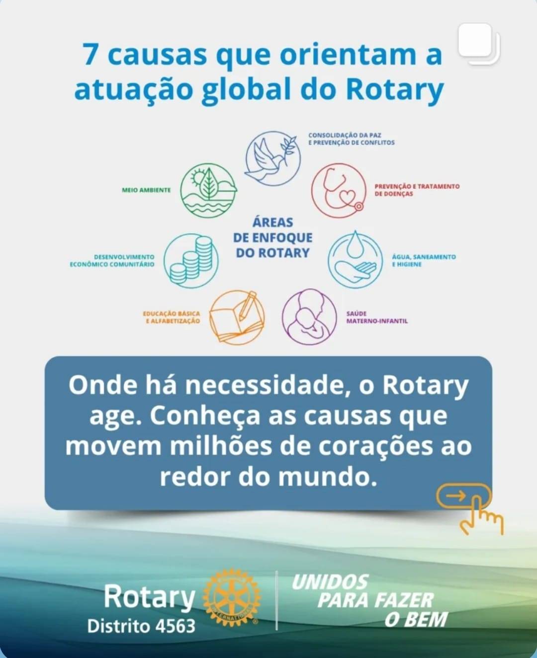 A  Atuação do Rotary em causas que impactam o mundo.