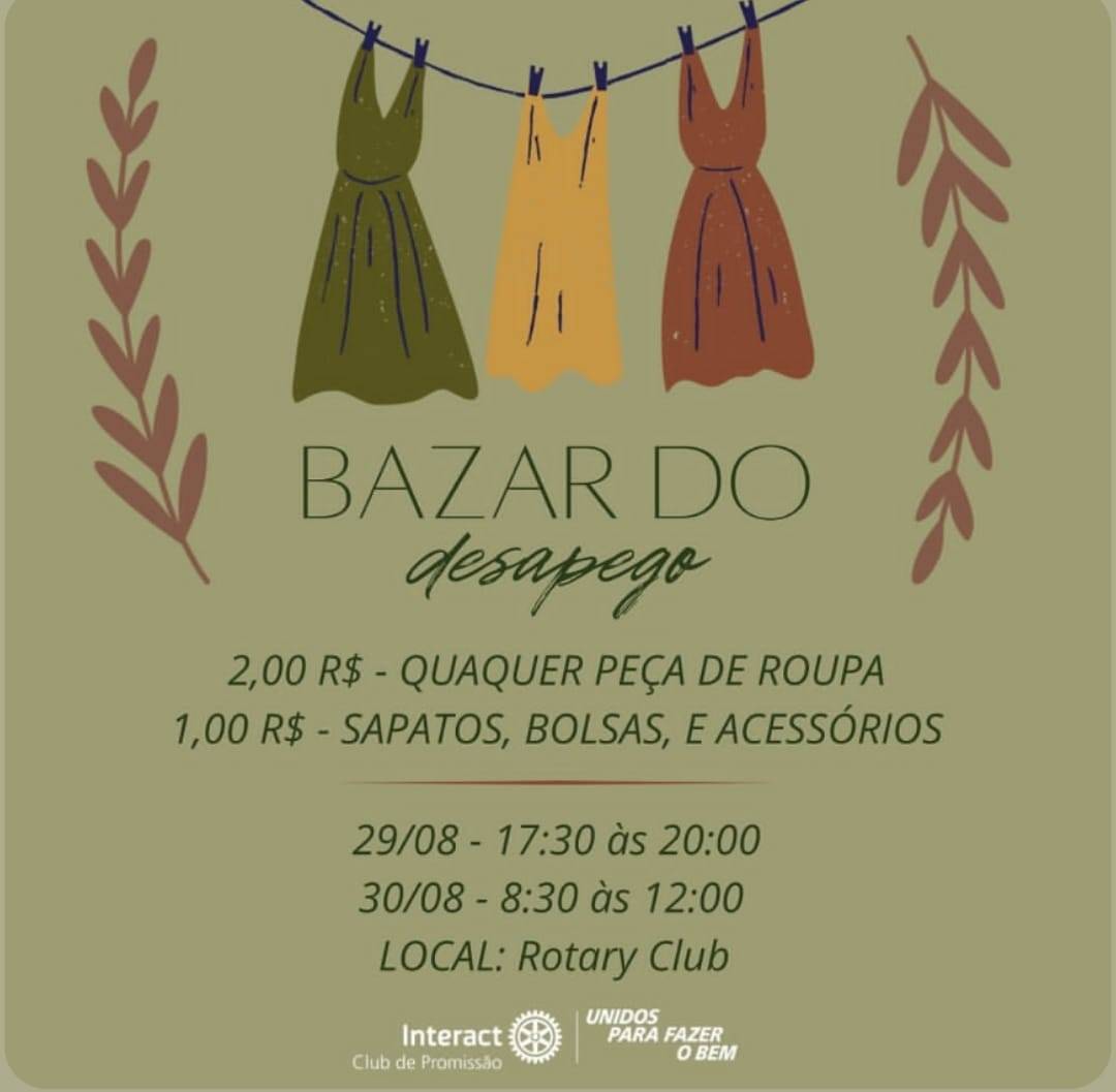 Bazar Solidário do Interact Club de Promissão!