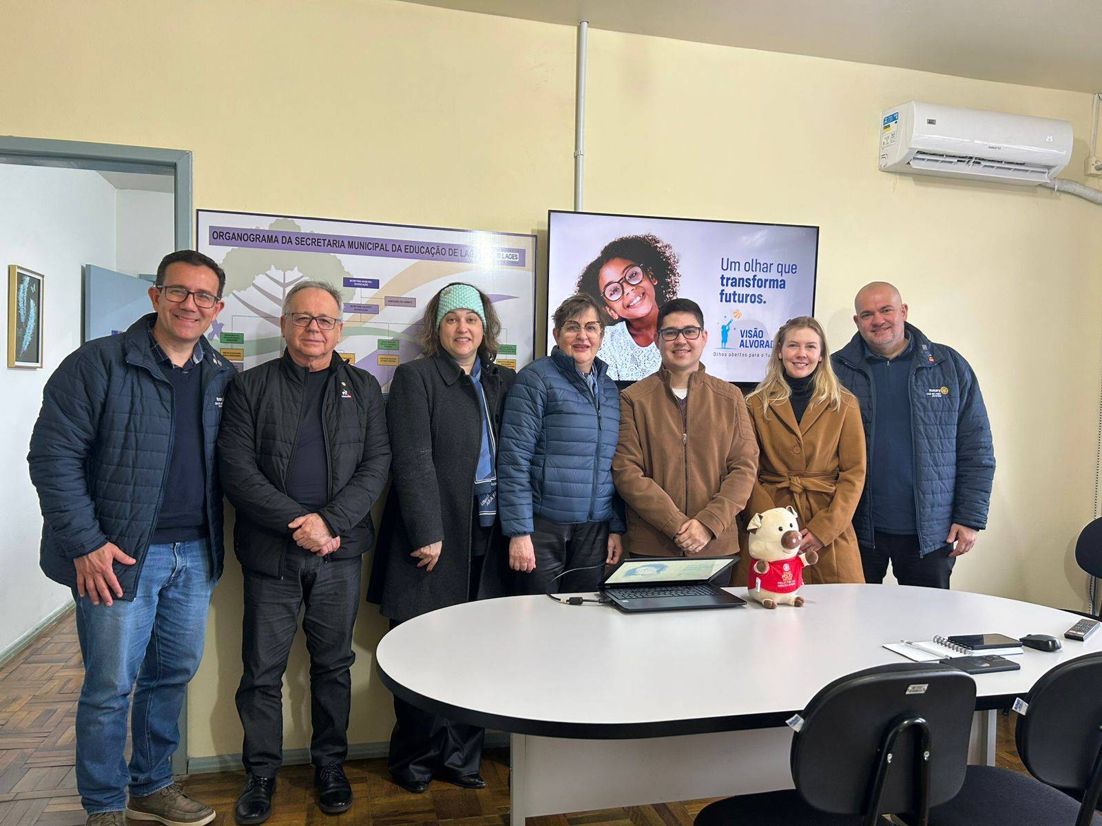 Visita do Rotary Lages Alvorada ao Secretário de Educação de Lages