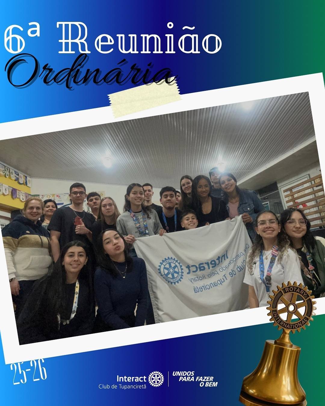 6ª Reunião Ordinária e Dia do Convidado ✨  No dia 28/08, realizamos a sexta reunião ordinária da gestão 25-26, sob o lema “Unidos para fazer o bem”.  Discutimos diversas pautas e planejamos ações que refletem nosso compromisso com a comunidade.  Pautas: • Projeto sobre saúde materno-infantil. • Palestra educativa sobre a importância do plantio de árvores dia 17/09. • Palestra sobre a conscientização sobre o uso de drogas ilícitas. • Palestra sobre o setembro amarelo dia 09/09. • Casinhas do bem.  Com carinho, Interact Club de Tupanciretã! 💙  《》《》《》《》《》《》《》《》《》《》《》  #paratodosverem : Este post possui legenda alternativa para promover a inclusão social, para ter acesso basta ativar as funções de acessibilidade em seu celular.  #distrito4660 #interactbrasil #unidosparafazerobem