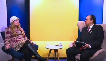 A Dra. Marília Polon, coordenadora distrital do Programa Hepatite Zero, participa do programa Humanidade em Ação da TV Câmara