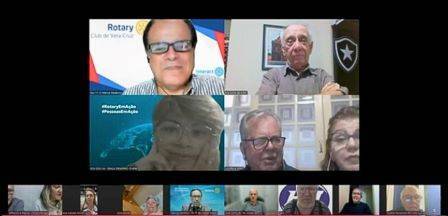 Reunião interclubes realizada pela Plataforma Zoom reuniu rotarianos de todo o Brasil, para debate sobre tema complexo