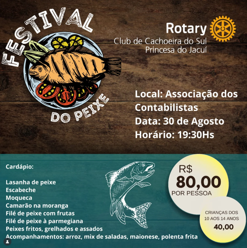#festivaldopeixe #rotaryclub #riojacui #cachoeiradosul #princesadojacui #rotaryinternational #jantarsaudavel #distrito4780 #rotarybrasil