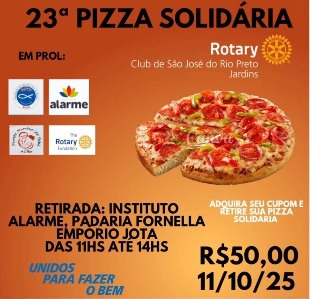 23ª Pizza Solidária do Rotary Club de São José do Rio Preto - Jardins