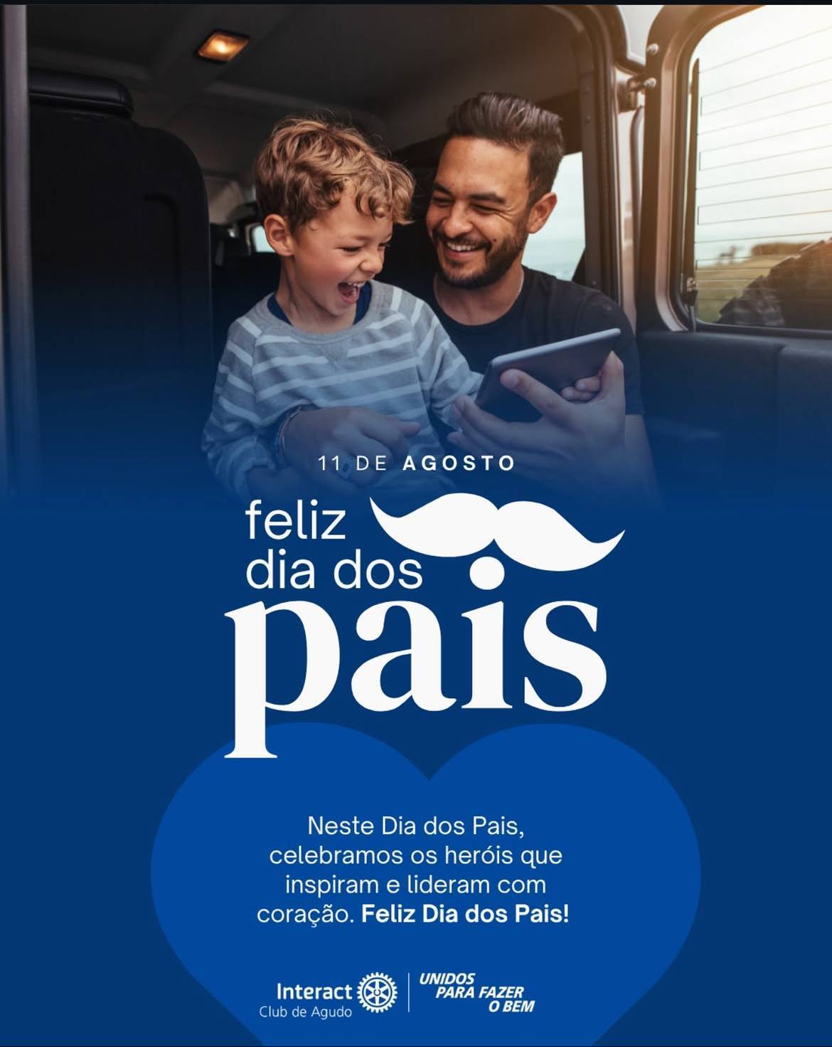 O Interact Club de Agudo deseja um Feliz Dia dos Pais a todos que, com amor, dedicação e exemplo, inspiram e guiam seus filhos. Que este dia seja repleto de reconhecimento e carinho por todo esforço e cuidado que cada pai oferece diariamente. Nossa gratidão especial aos pais que, com seu apoio e incentivo, fortalecem os valores de união, respeito e solidariedade que cultivamos em nosso clube.  #paratodosverem : Este post possui legenda alternativa para promover a inclusão social, para acessar basta ativar as funções acessibilidade em seu celular.  #interactbrasil #distrito4660 #diadospais