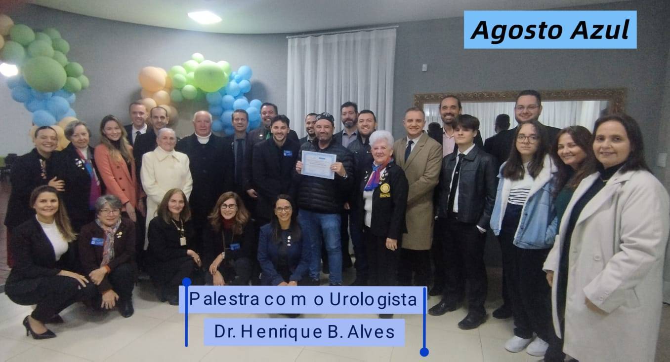 PALESTRA COM O UROLOGISTA DR HENRIQUEI BERTASSONI ALVES EM ALUSÃO AO AGOSTO AZUL