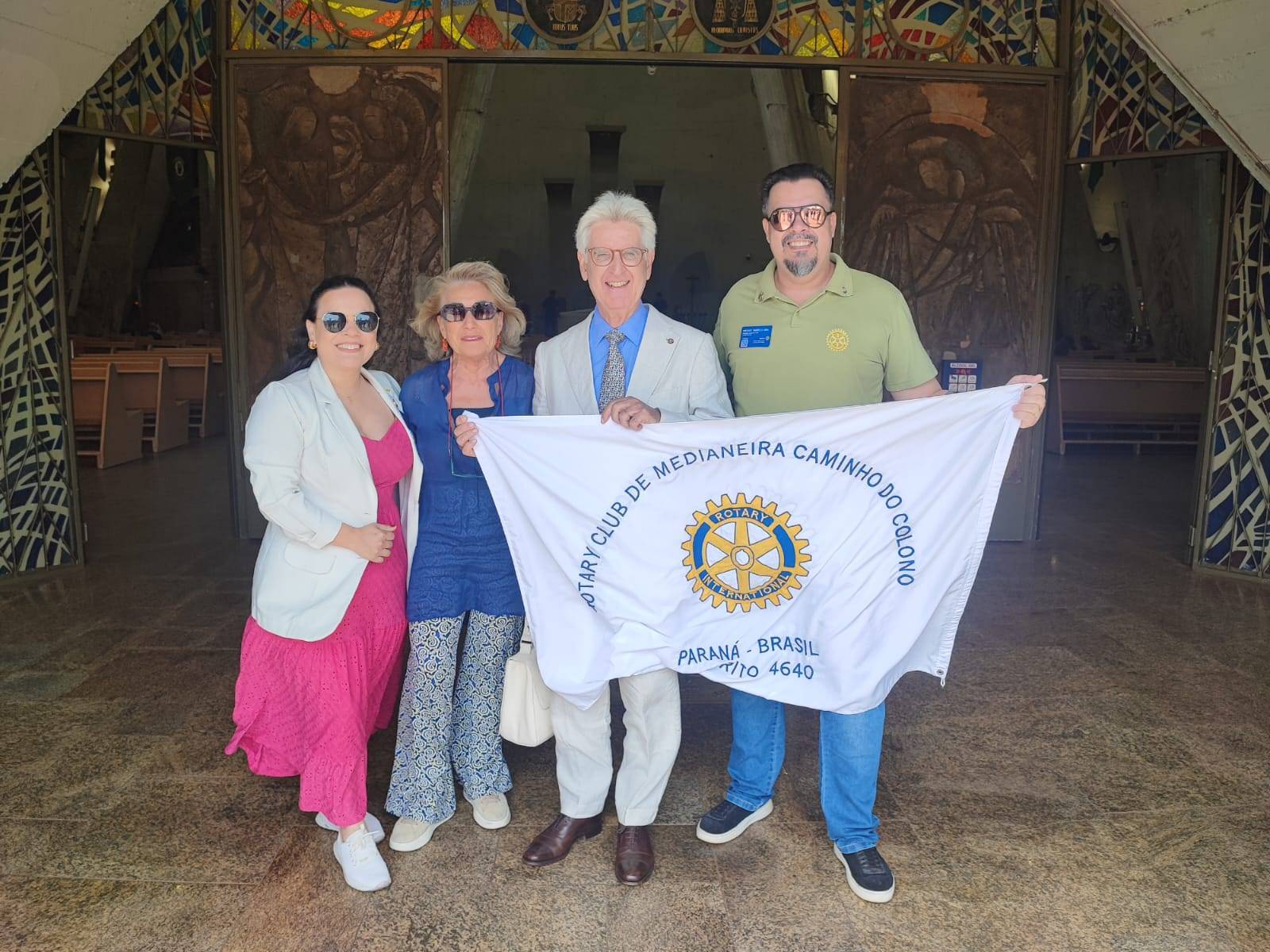 Presidente do Rotary Club de Medianeira Caminho do Colono acompanhou o Presidente do Rotary Inaternational Franceso Arezzo