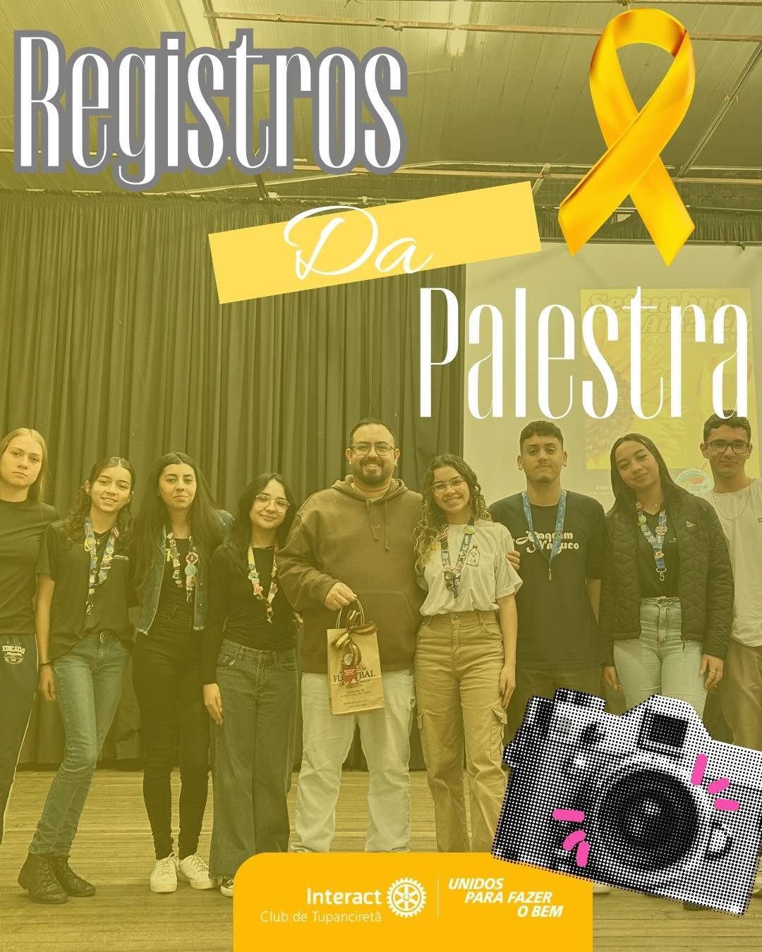 Hoje, dia 09/09, tivemos a oportunidade de realizar uma palestra muito especial em alusão ao Setembro Amarelo, mês dedicado à conscientização e à valorização da vida. Esse momento foi de extrema importância para refletirmos sobre saúde mental, prevenção ao suicídio e, principalmente, sobre como pequenas atitudes de escuta, empatia e acolhimento podem fazer a diferença na vida de alguém.  Queremos agradecer de forma muito especial ao Robson França, que com toda sua disponibilidade e sensibilidade compartilhou conhecimento e experiências que nos tocaram e inspiraram. Também estendemos nosso agradecimento à CIPAVE, pela parceria e apoio fundamentais para a realização desse evento tão enriquecedor.  ✨ Reforçamos que falar é sempre a melhor solução e que ninguém precisa enfrentar as dificuldades sozinho. Unidos, podemos espalhar mais cuidado, solidariedade e esperança.  📸 Para conferir todas as fotos da palestra, basta acessar o link na bio!  Com carinho, Interact Club de Tupanciretã! 💛  《》《》《》《》《》《》《》《》《》《》《》  #paratodosverem : Este post possui legenda alternativa para promover a inclusão social, para ter acesso basta ativar as funções de acessibilidade em seu celular.  #distrito4660 #interactbrasil #unidosparafazerobem