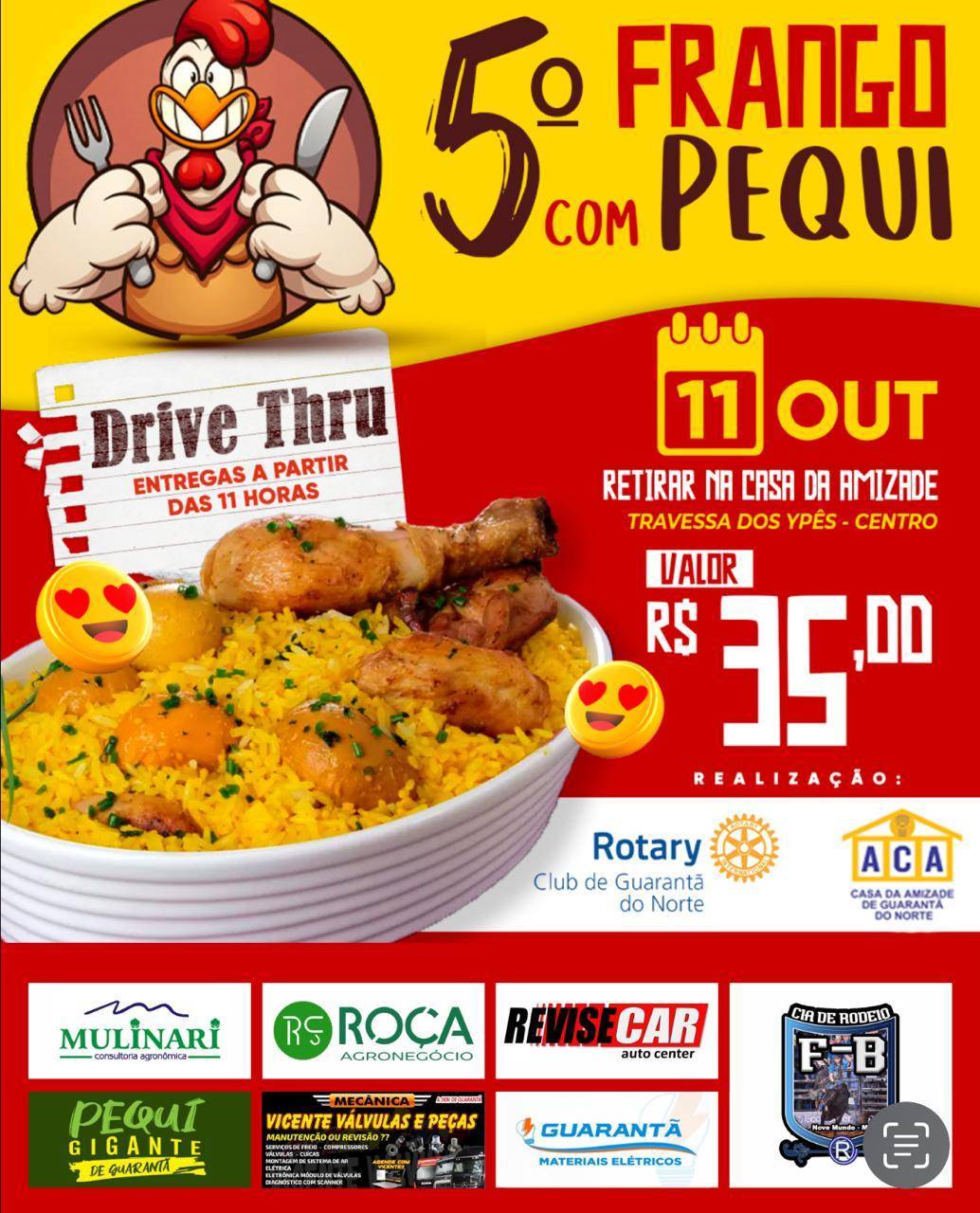 Delicioso Frango Com Pequi dia 11 de Outubro
