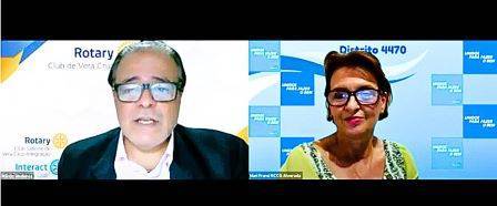 Reunião do Rotary Club de Vera Cruz contou com a exposição da Mari Franci, sobre longevidade, finitude e o Rotary