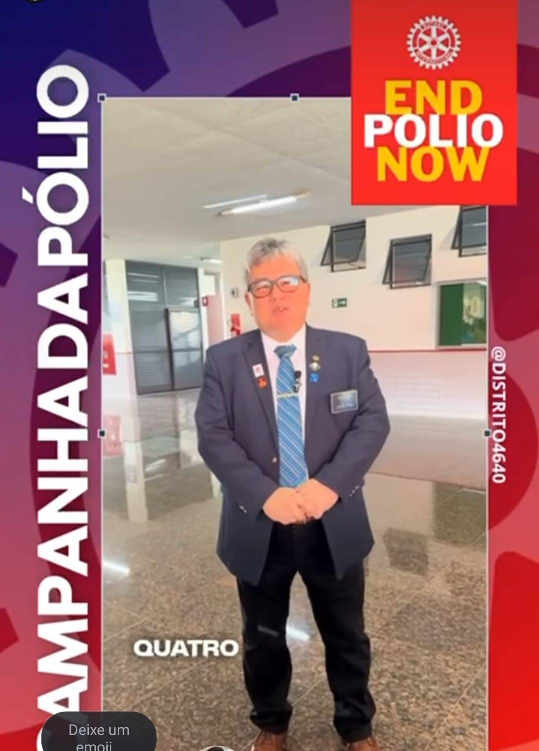 Venha conferir esse recado do nosso Governador do Distrito 4640, Wilson José Schiavinato Júnior.  #endpolionow