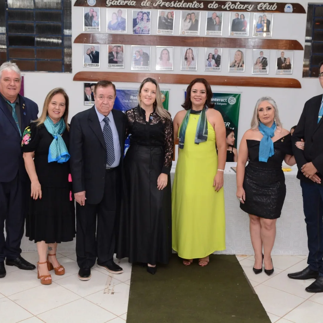 Família rotária de General Salgado celebra visita do casal governador com novas posses e homenagens