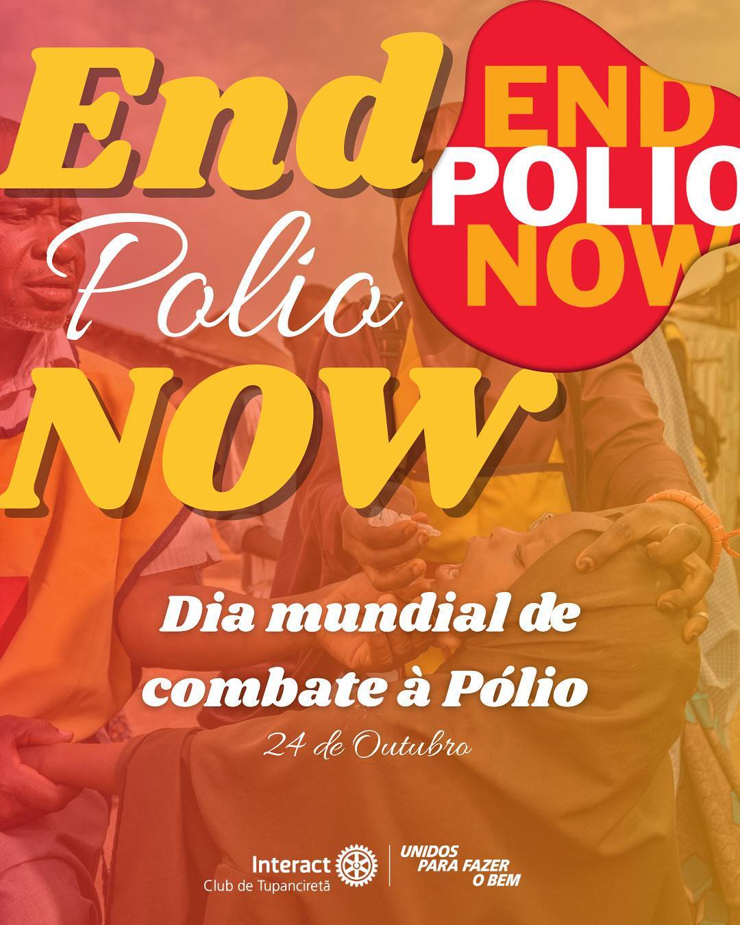 Hoje é um dia de conscientização e esperança.  A pólio é uma doença grave que pode causar paralisia e afetar para sempre a vida de muitas crianças. Graças às campanhas de vacinação e ao trabalho incansável de voluntários e profissionais da saúde, o número de casos caiu mais de 99% nas últimas décadas, mas a missão ainda não acabou.   Cada gota de vacina aplicada representa um passo a mais rumo a um mundo livre da pólio, onde todas as crianças possam crescer com saúde, segurança e oportunidades.   Com carinho, Interact Club de Tupanciretã! ❤️💛  《》《》《》《》《》《》《》《》《》《》《》  #paratodosverem : Este post possui legenda alternativa para promover a inclusão social, para ter acesso basta ativar as funções de acessibilidade em seu celular.  #distrito4660 #interactbrasil #unidosparafazerobem