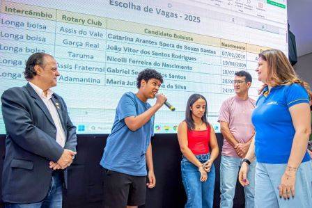 As escolhas das 68 vagas para o exterior foram escolhidas no sábado. Jovem de Vera Cruz irá para o Chile no ano que vem