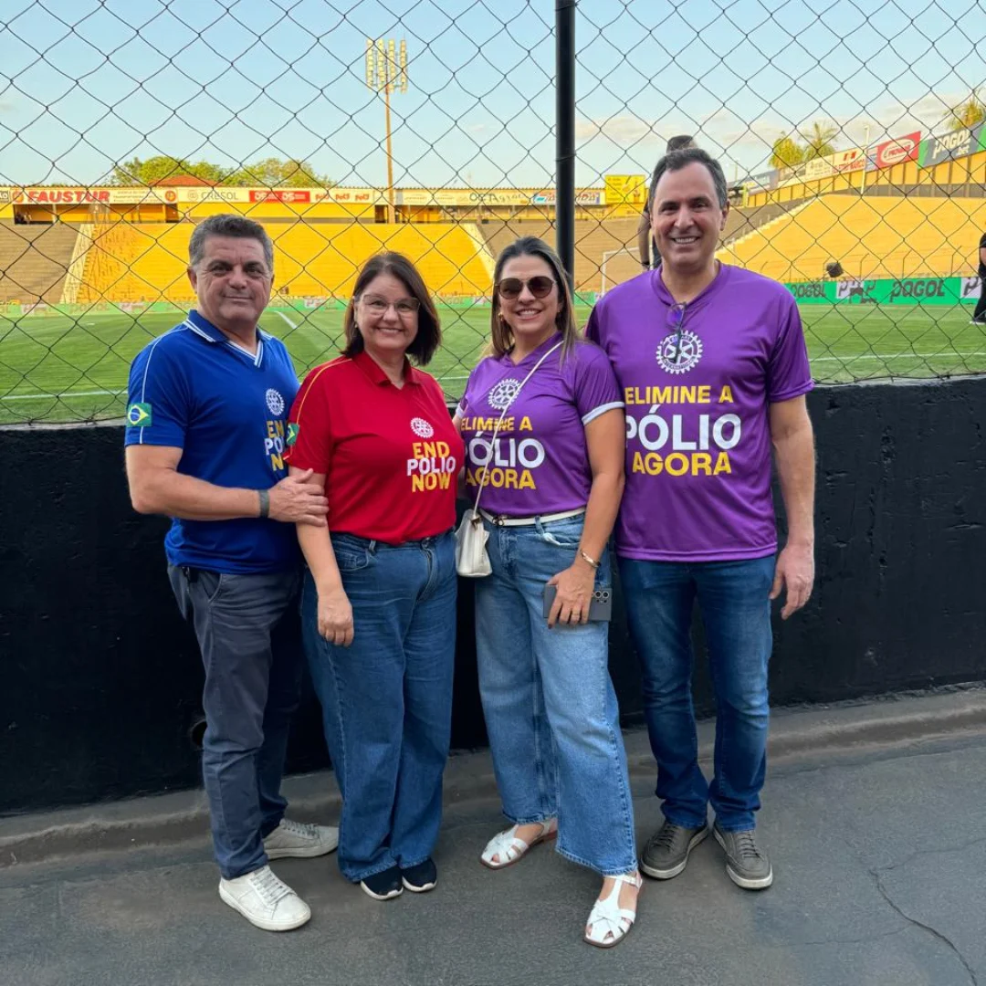 Rotary Club de Urupês representa o governador em ação contra a pólio em Novo Horizonte