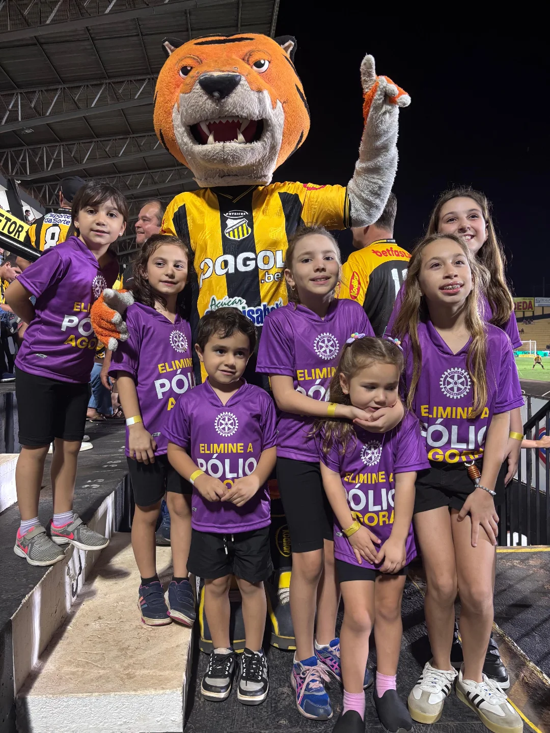 Mascote do Novorizontino se une ao Rotary na luta contra a pólio