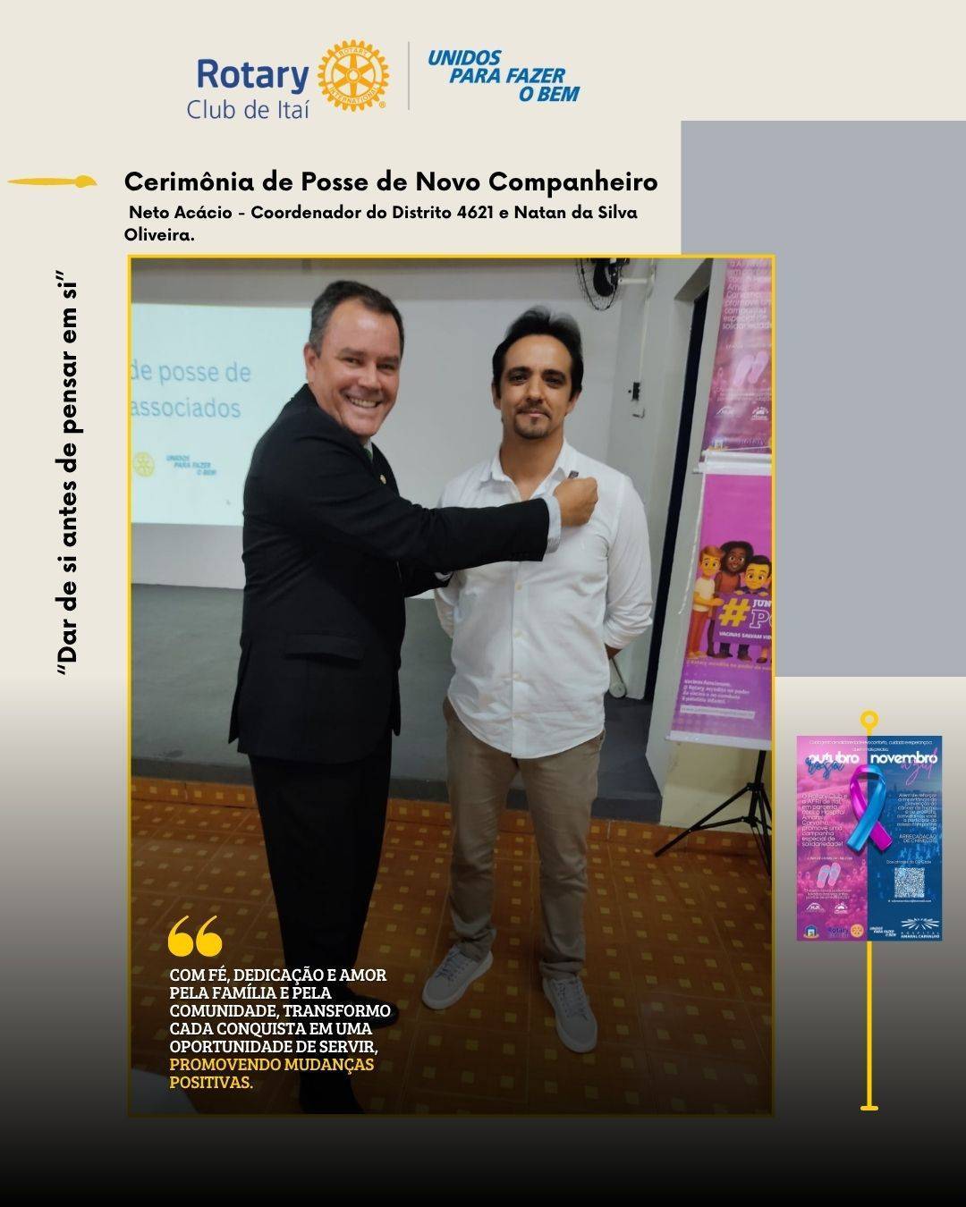 Novo companheiro Natan da Silva Oliveira. 