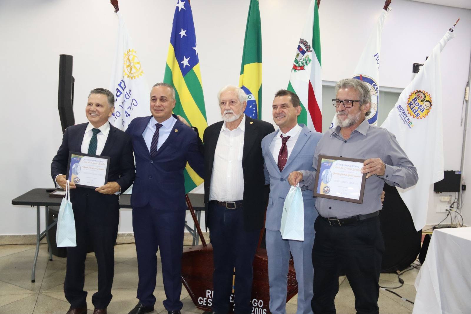 Professores aposentados  do IF Goiano sendo homenageados