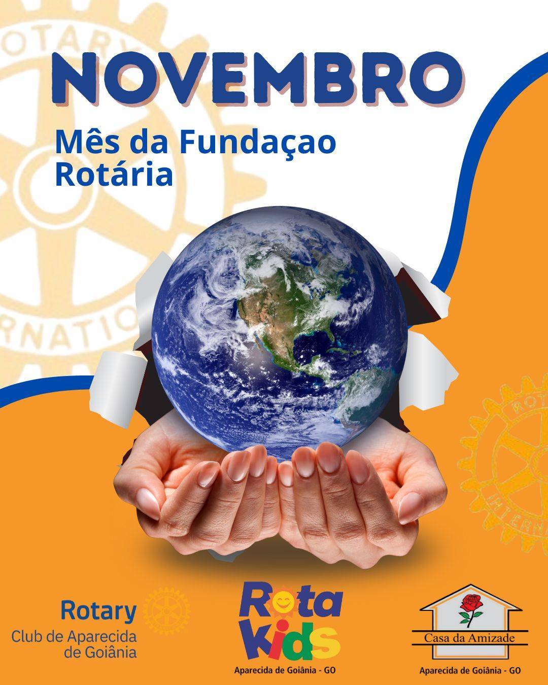 Novembro é o Mês da Fundação Rotária! 💙 Um momento para celebrar o poder do servir e reconhecer como, juntos, transformamos doações em esperança, e esperança em ação. 🌍✨
