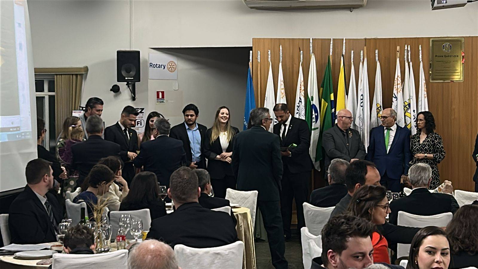 Momento em que os novos associados eram empossados