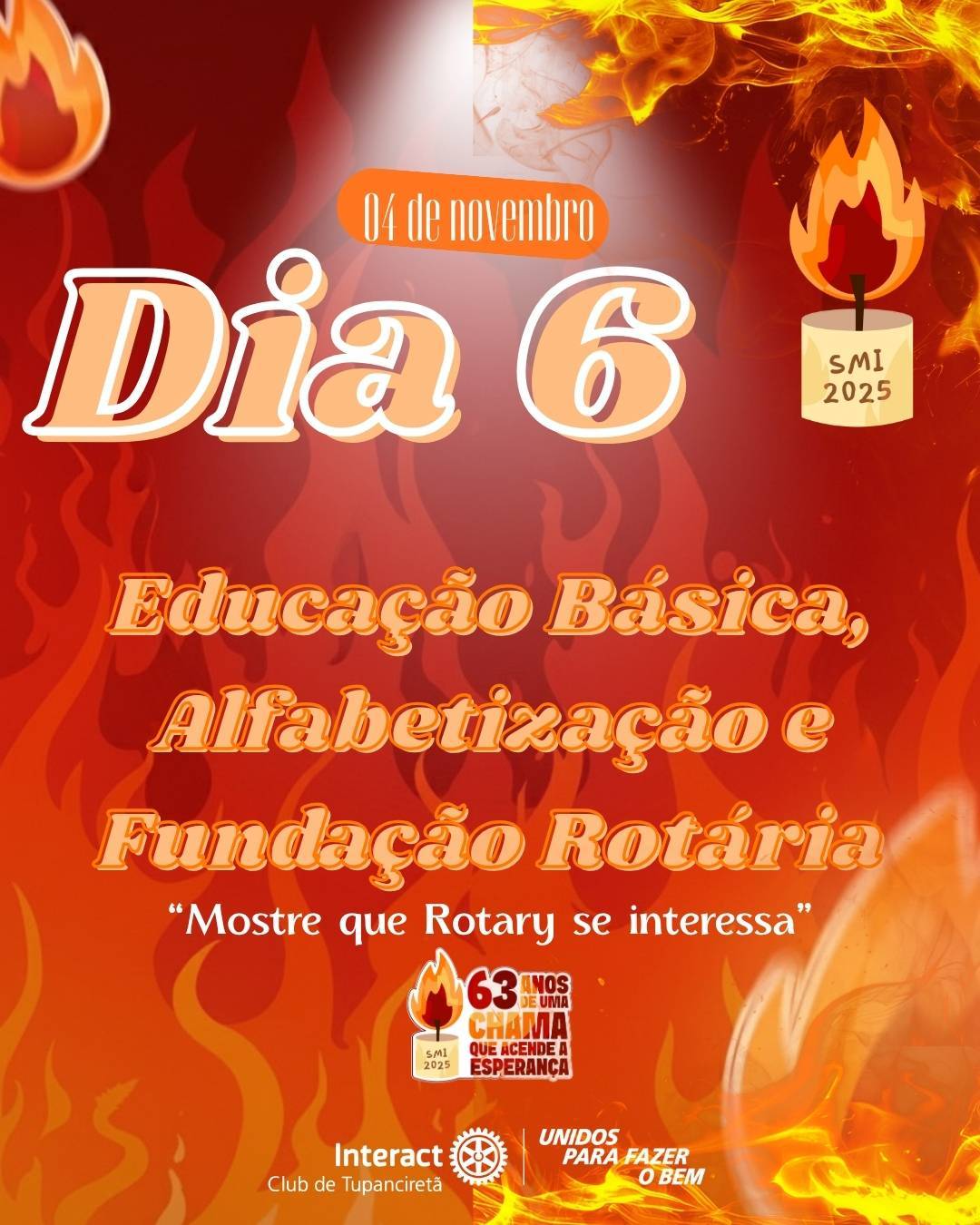 No sexto dia da SMI 2025, o Interact Club de Tupanciretã reforçou a importância da educação e da solidariedade através de uma ação voltada ao incentivo à vacinação. 💉 O ato de conscientizar sobre a imunização é também um gesto de amor e cuidado com o próximo, uma verdadeira lição de cidadania e empatia.  Assim como a educação transforma vidas, a vacinação protege o futuro. E o Rotary segue mostrando que se interessa, apoiando causas que promovem saúde, aprendizado e esperança.   Com carinho, Interact Club de Tupanciretã! ❤️‍🔥  《》《》《》《》《》《》《》《》《》《》《》  #paratodosverem : Este post possui legenda alternativa para promover a inclusão social, para ter acesso basta ativar as funções de acessibilidade em seu celular.  #distrito4660 #interactbrasil #unidosparafazerobem