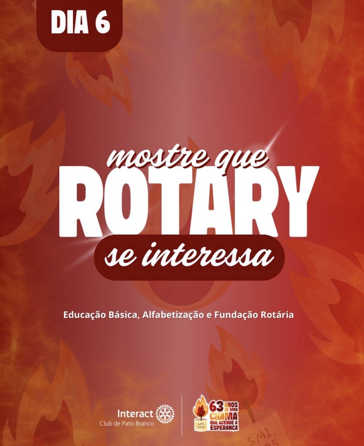 No sexto dia de SMI, realizado em 04 de novembro de 2025, o Interact Club de Pato Branco decidiu comentar sobre algumas obras literárias que costumam ser cobradas nos vestibulares, com o objetivo de auxiliar, ainda que de forma simples, os jovens que estão passando por esse momento tão decisivo. Lembrem-se: todo esforço vale a pena. Ainda temos muitos anos pela frente para construir o nosso futuro, mesmo que o caminho mude algumas vezes. Como já dizia Legião Urbana, em Tempo Perdido: “somos tão jovens.” Para mais informações do projeto acesse: https://www.instagram.com/p/DQp5wRqDH6J/?img_index=1&igsh=a3VpdnI4bjF5YnZr