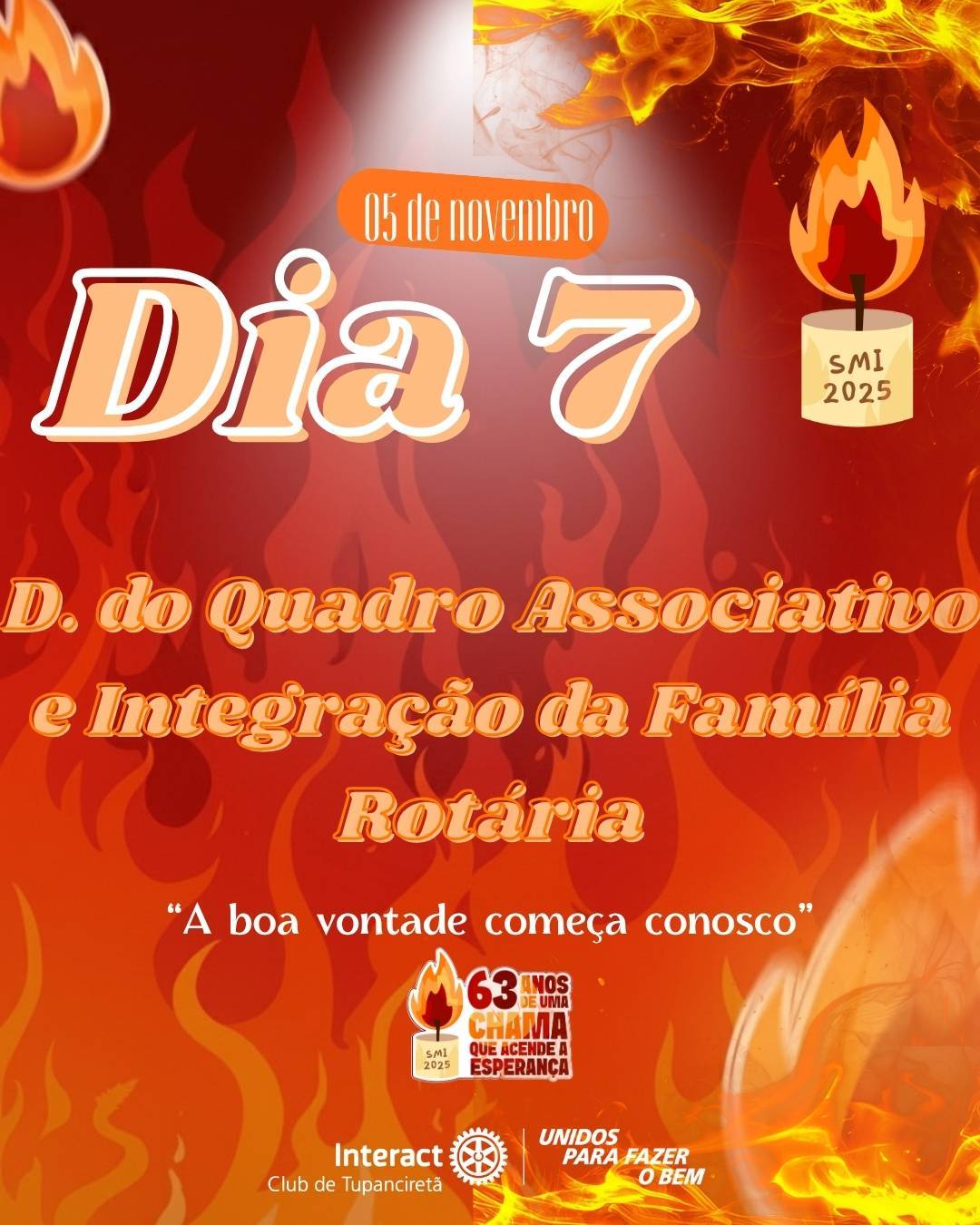 No sétimo dia da SMI 2025, relembramos com alegria momentos que fortaleceram o companheirismo e a união entre associados e a família rotária.   ⚽ O Interact Club de Tupanciretã realizou a 1ª Copa Interact, um evento marcado por descontração, espírito esportivo e muita energia positiva. 💃 Também promovemos uma tarde de integração com a Família Rotária, com dança, brincadeiras e sorrisos que aqueceram corações e reforçaram nossos laços de amizade.  Com carinho, Interact Club de Tupanciretã! ❤️‍🔥  《》《》《》《》《》《》《》《》《》《》《》  #paratodosverem : Este post possui legenda alternativa para promover a inclusão social, para ter acesso basta ativar as funções de acessibilidade em seu celular.  #distrito4660 #interactbrasil #unidosparafazerobem