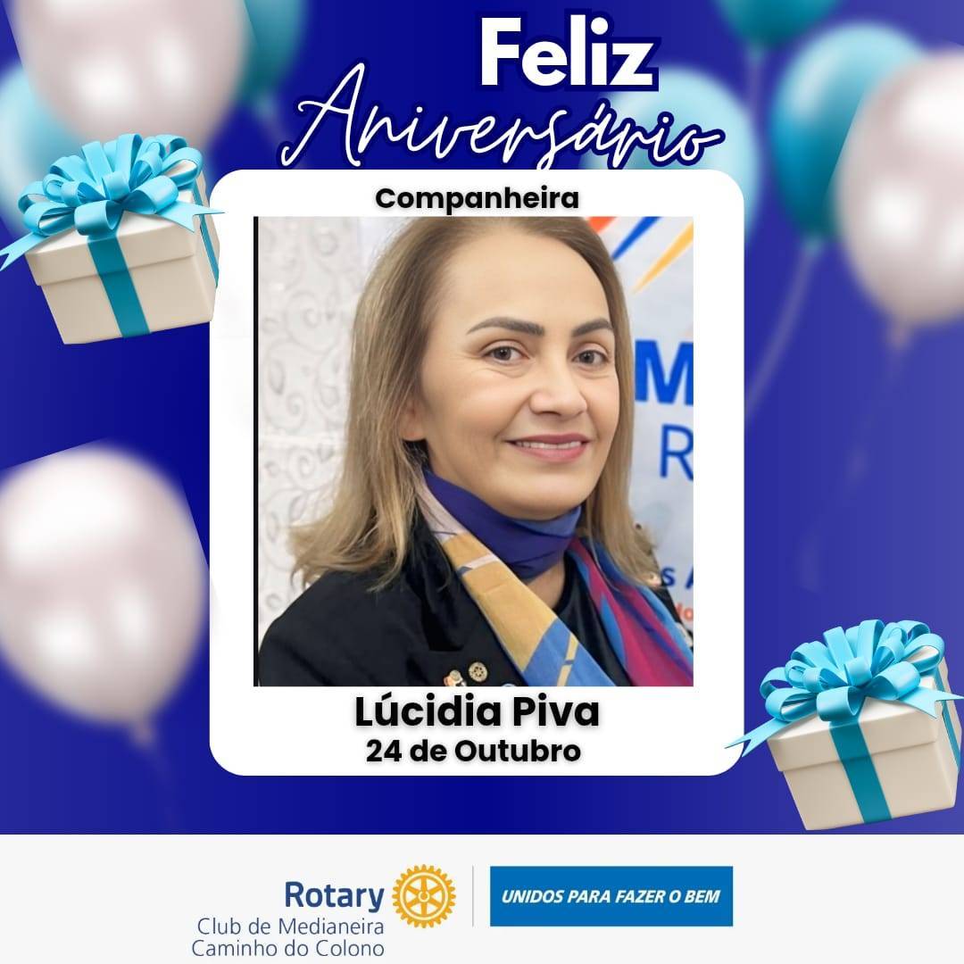Aniversário Companheira Lúcidia Piva