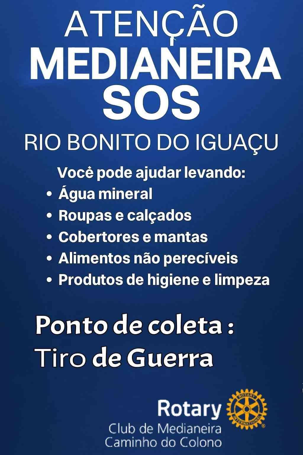 SOS DOAÇÕES PARA RIO BONITO DO IGUAÇU