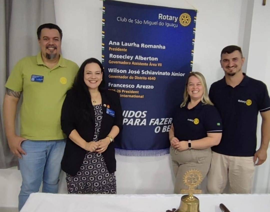 Visita do Rotary Club de Medianeira Caminho do Colono na Reunião Ordinária do Rotary Club de São Miguel do Iguaçu