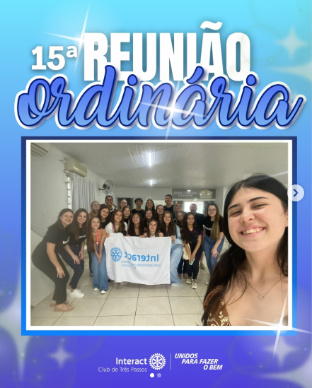 Reunião Ordinária  No dia 01/11, as 14h realizamos nossa 15 Reunião Ordinária! Tivemos um momento importante para tratar de pautas importantes do clube, e logo em seguida tivemos uma divertida dinâmica de protocolo, onde duplas usaram barbante e elástico para montar o maior castelo possível!  Foi uma atividade cheia de risadas e integração entre o clube, e todos se divertiram muito!  Com carinho, Interact Club de Três Passos!!  #paratodosverem : Esse post possui legenda alternativa para promover a inclusão social, para acessa-lá basta ativar as funções de acessibilidade em seu celular.  #interacttpfazadiferença #distrito4660 #mdiointeractbrasil