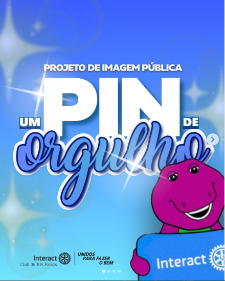 Um Pin de Orgulho!  O projeto de imagem pública “Um Pin de Orgulho” surgiu com o objetivo de mostrar o significado por trás de cada pequeno símbolo que usamos com tanto carinho no Interact.  Os associados foram convidados a escolher o seu pin favorito e contar o que ele representa dentro do clube, uma lembrança, uma amizade, um momento marcante ou até mesmo o sentimento de fazer parte de algo maior.  Mais do que simples acessórios, nossos pins contam histórias, refletem valores e mostram o orgulho de sermos Interactianos!!  Com carinho, Interact Club de Três Passos!  #paratodosverem: este post possui legenda alternativa para promover a inclusão social. Para ativá-la, basta ajustar as configurações de acessibilidade no seu celular.  #InteractTresPassos #UmPindeOrgulho #ImagemPública #OrgulhoDeSerInteract #UnidosParaFazerOBem
