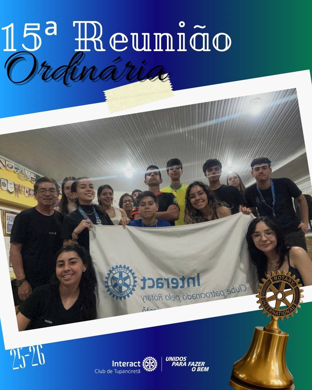 No dia 27/11, realizamos a décima quinta reunião ordinária da gestão 25-26, sob o lema “Unidos para fazer o bem”.  Discutimos diversas pautas e planejamos ações que refletem nosso compromisso com a comunidade.  Pautas: •Plantio de mudas ; •Feira do interact; •Projeto de natal ; •Venda de Água 29/11 na pista de skate de nossa cidade ; •Dia do convidado; •Festiva de encerramento 18/12.  Com carinho, Interact Club de Tupanciretã! 💙  《》《》《》《》《》《》《》《》《》《》《》  #paratodosverem : Este post possui legenda alternativa para promover a inclusão social, para ter acesso basta ativar as funções de acessibilidade em seu celular.  #distrito4660 #interactbrasil #unidosparafazerobem