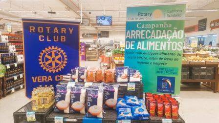 Rotary Club de Vera Cruz em ação neste sábado com o programa “Carrinho Solidário”, para o Educandário Bento de Abreu
