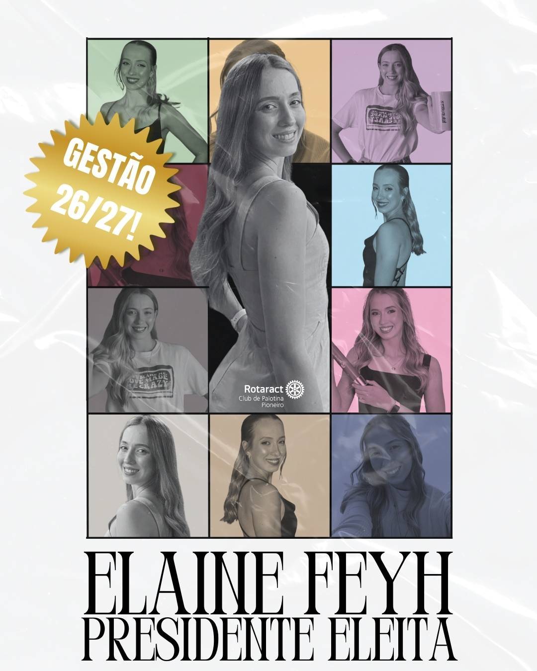 🌟É com alegria que se anuncia a nova presidente eleita Elaine para gestão de 2026-2027! 🌟  Uma conquista que chega com muita alegria, entusiasmo e ótimas expectativas para o que vem por aí. 🥳🥳  E a regra é clara: proibido ficar fora dessa.😉