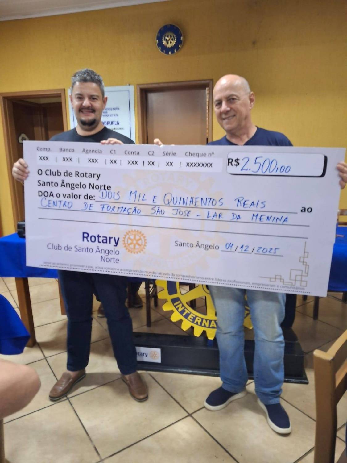 Doação ao Centro de Formação São José - LAR DA MENINA