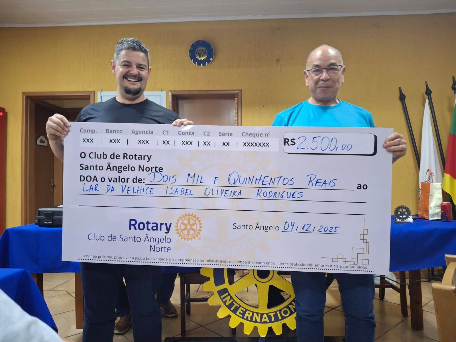 Doação ao Lar da Velhice Isabel Oliveira Rodrigues