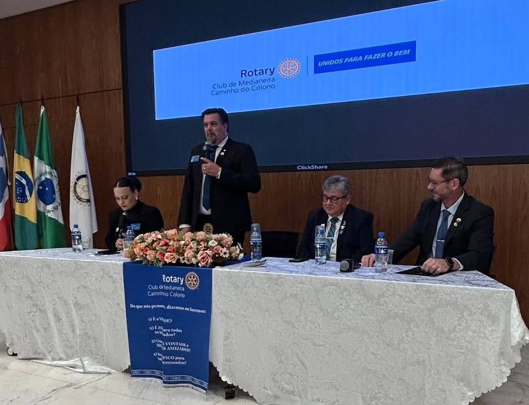 Festiva da visita do Governador do Distrito 4640, Wilson José Schiavinato Júnior ao Rotary Club de Medianeira Caminho do Colono