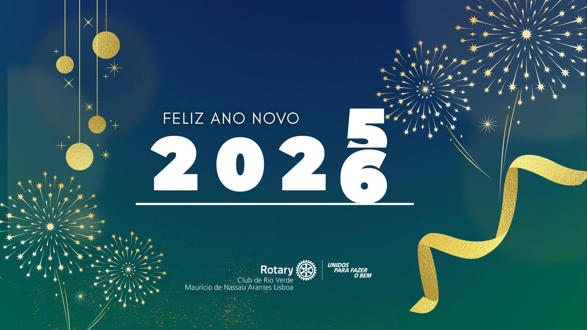 O Rotary Club – Maurício de Nassau Arantes Lisboa deseja a todos um Feliz Ano Novo.