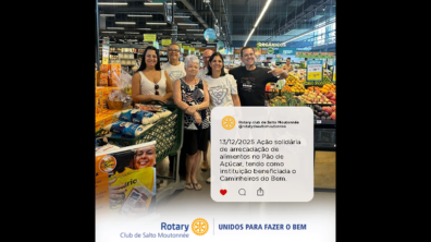 13/12/2025 – Ação solidária junto ao Pão de Açúcar, em prol aos Caminheiros do Bem