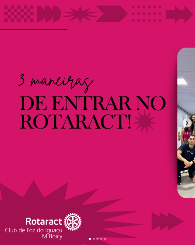 ✨ 3 maneiras de entrar no Rotaract! ✨ Todo mundo chega até o Rotaract de um jeitinho diferente: pela curiosidade, por um convite ou pela vontade de fazer a diferença. O importante é que, quando você conhece, descobre um mundo de propósito, amizades e impacto real. 💗🌍  E você? Por qual dessas formas conheceu o Rotaract? Independente da resposta, o próximo passo pode ser agora: vem participar de uma reunião com a gente e viver essa experiência de perto! 💬✨  #rotaract #jovensemação #voluntariado #quatinews
