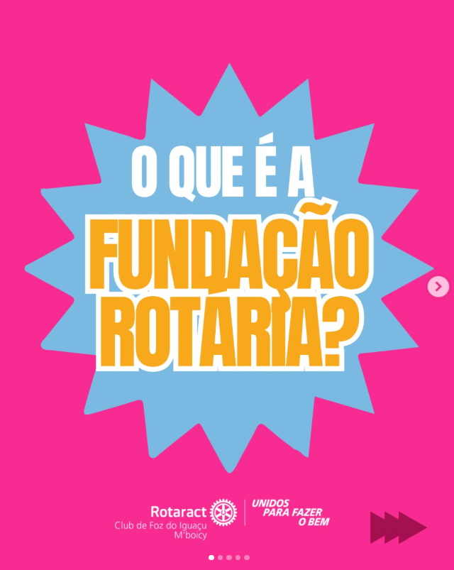 A Fundação Rotária é onde o impacto acontece ✨  Ela pega cada contribuição grande ou pequena e transforma em projetos que mudam vidas de verdade. Seja levando água potável, promovendo educação, fortalecendo comunidades ou protegendo o meio ambiente, tudo passa pelas 7 áreas de enfoque que orientam o trabalho da Fundação.  💡 Curiosidade: A Fundação Rotária já investiu bilhões de dólares em iniciativas humanitárias ao longo de mais de 100 anos. E nós, no Rotaract, fazemos parte dessa história toda vez que servimos nossa comunidade. 🌍✨  📚 Todas as informações desta publicação são provenientes do Rotary International (rotary.org).  #fundaçãorotária #rotaract #rotary
