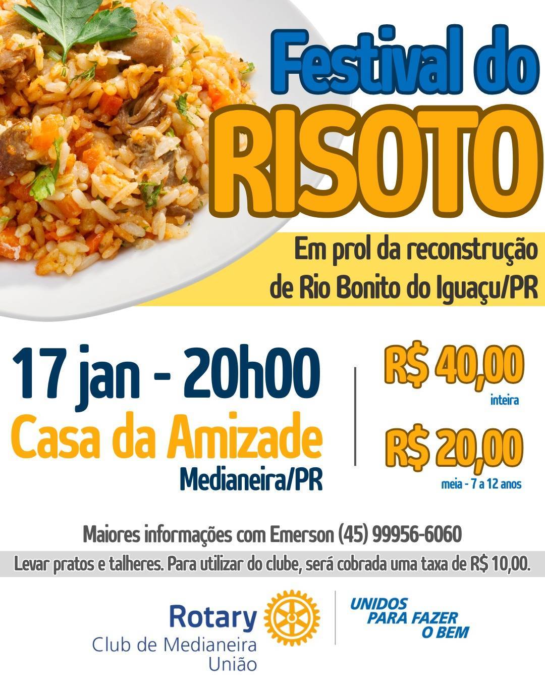 RISOTO SOLIDARIO EM PROL DA RECONSUTRÇA DE RIO BONITO DO IGUAÇU