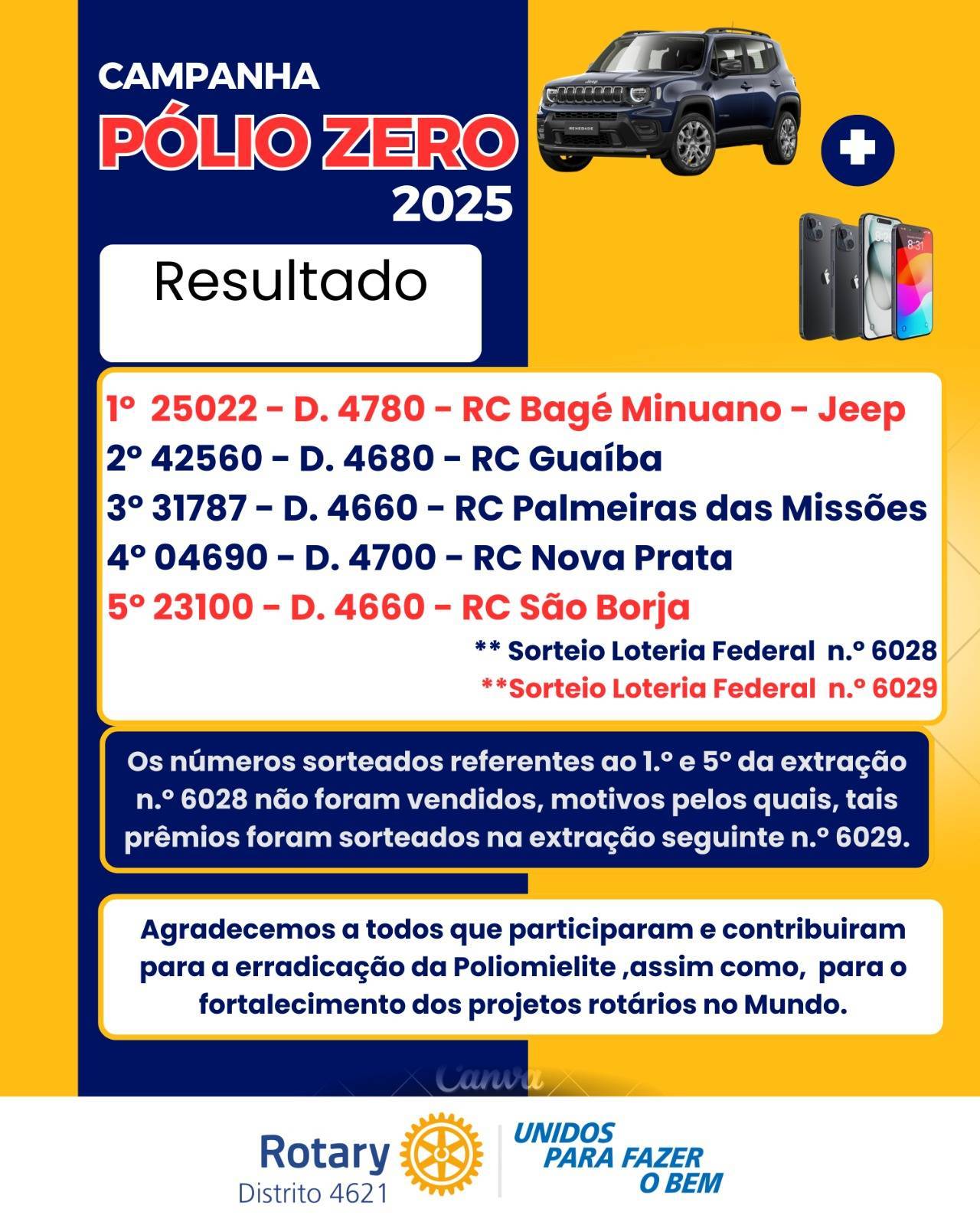 Confira os números sorteados.