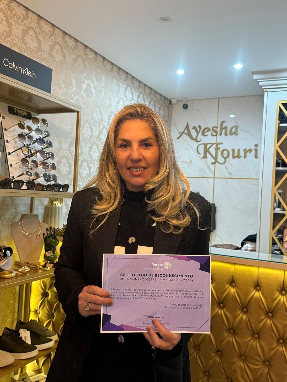 ROTARY CLUB DE TUBARÃO LUZ - ENTREGA DE CERTIFICADOS DE AGRADECIMENTOS - PARCEIROS ENCONTRO NOBRE 2025