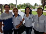 À esquerda Professor Marcelo, um dos organizadores do projeto, Aldair De Queiroz - GOV 2000/2001, Manuella Keiko - presidente 2017/2018 e Vanusia da Secretaria do Meio Ambiente.
