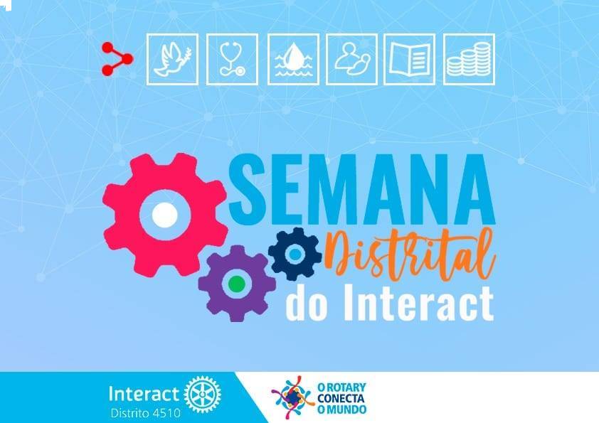Identidade visual da 1°Semana Distrital do Interact